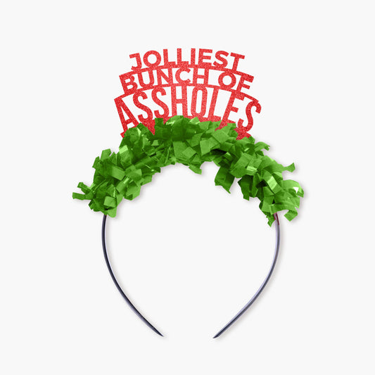 Headband Crown - Jolliest Bunch of AssHoles Christmas