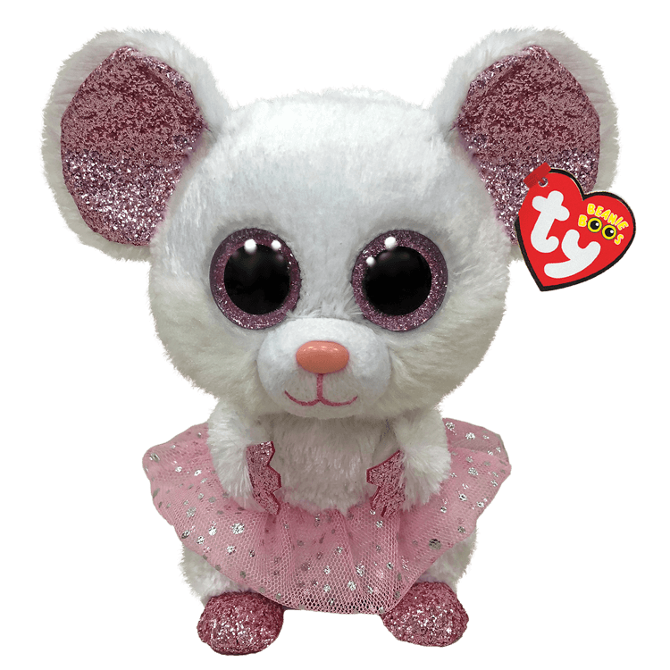 Stuffed Animal - Nina White Ballerina Mouse (Medium)