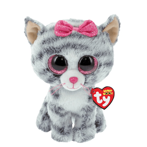 Stuffed Animal - Beanie Boo Kiki Grey Cat 13"