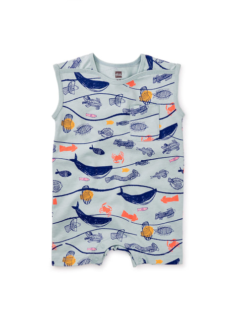 Shoulder Snap Pocket Romper - Armando & Amanda Fonesca Collab