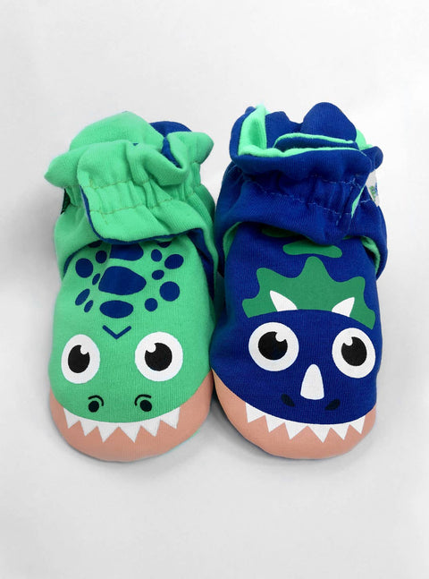 Baby Booties - T-Rex & Triceratops