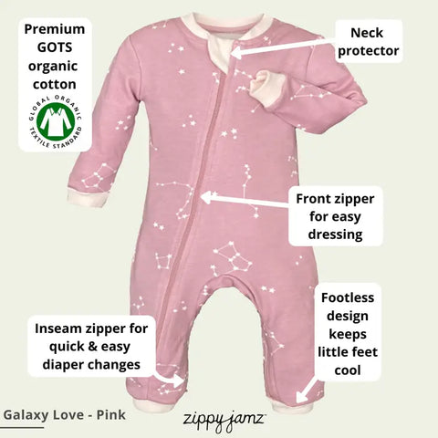 Footie - Galaxy Love Pink