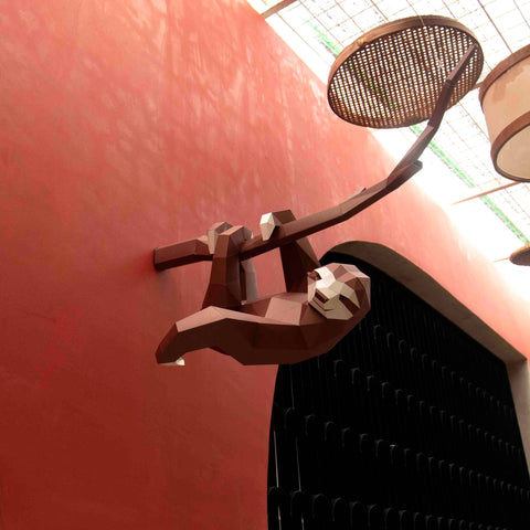 3D PaperCraft - Hanging Sloth Wall Art