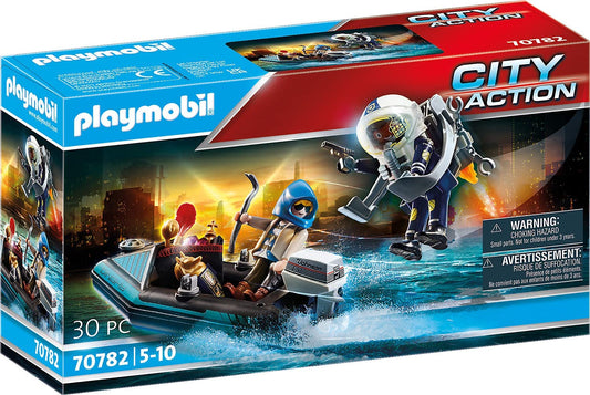 Playmobil - Police Jetpack With Boat