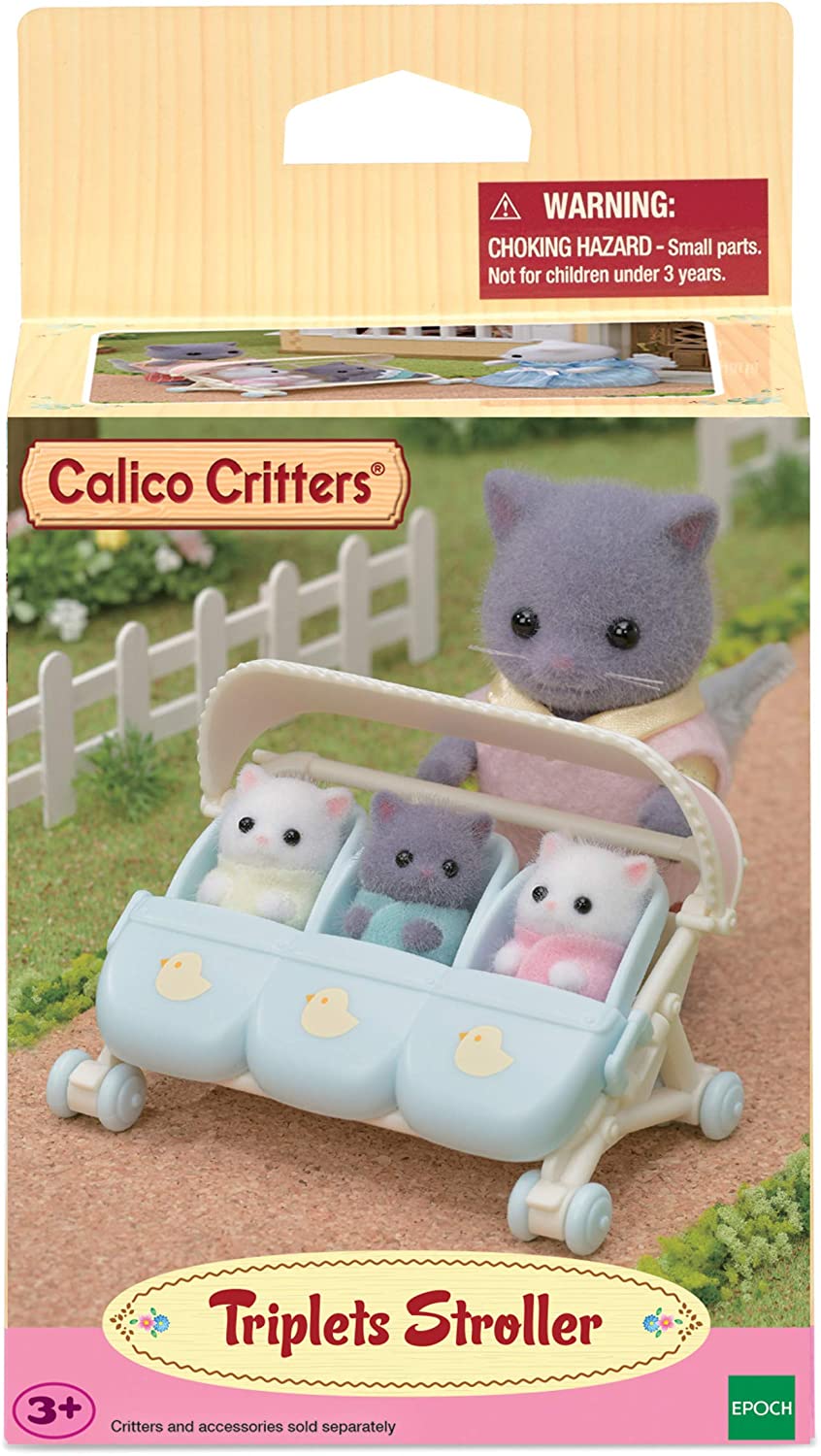 Calico Critters - Cochecito para trillizos