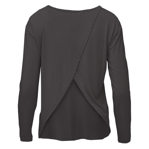 Women's Butterfly Open Back Top (Long Sleeves) - Midnight