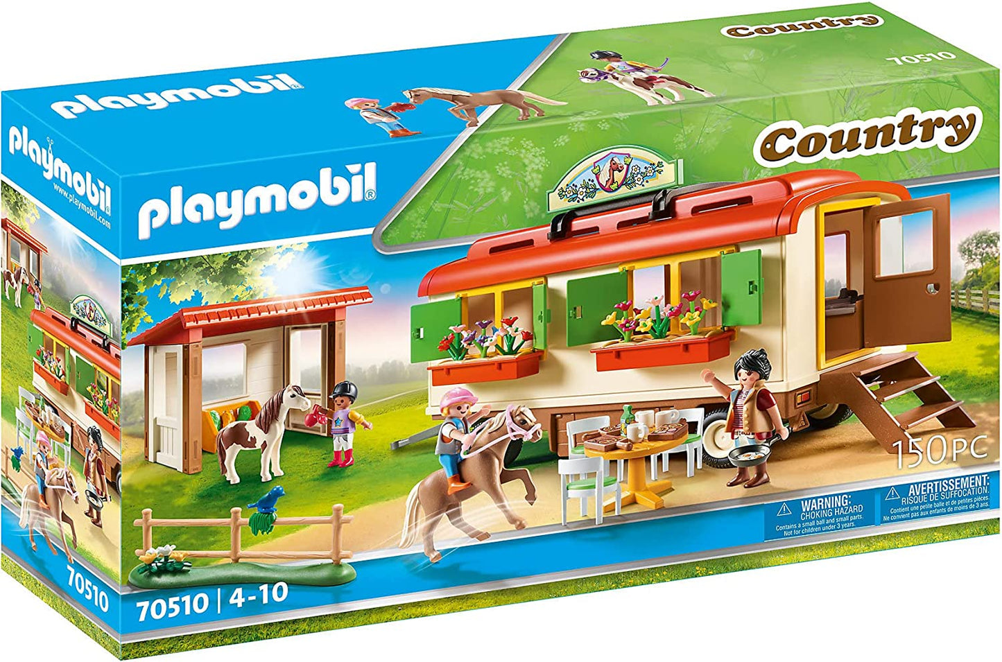 Playmobil - Pony Shelter With Mobile Home