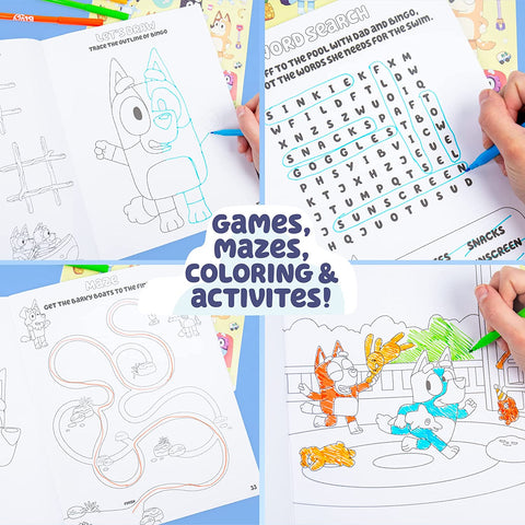 Bluey - Panel de actividades con pegatinas y colores 