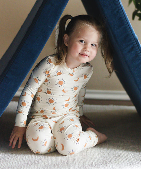 Kids Pajama Set - Boho Sun and Moon