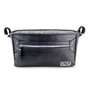 Stroller Caddy Bag - Black with Silver Hardware