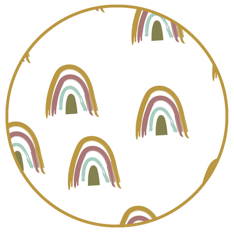 2 Piece Pajama (Short Sleeve) - Rainbow Neutral