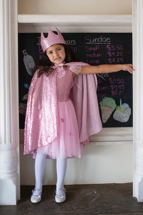 Dress Up - Pink Sequins Butterfly Dress with Wings