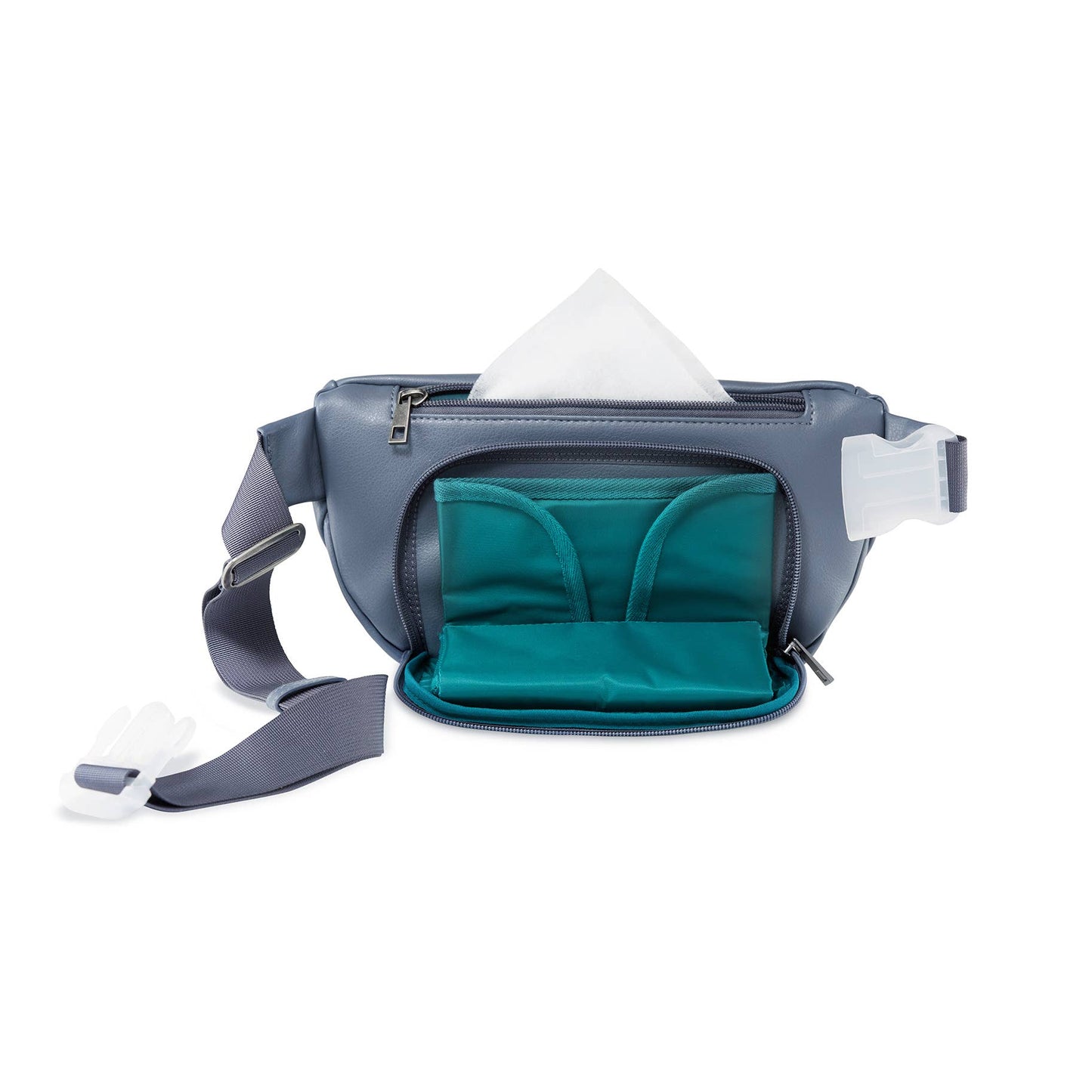 Kibou Diaper Belt Bag - Smokey Indigo Vegan Leather