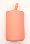 Silicone Cup With Straw - Dusty Pink