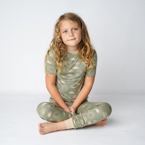 2 Piece Pajama (Short Sleeve) - Celestial Sun