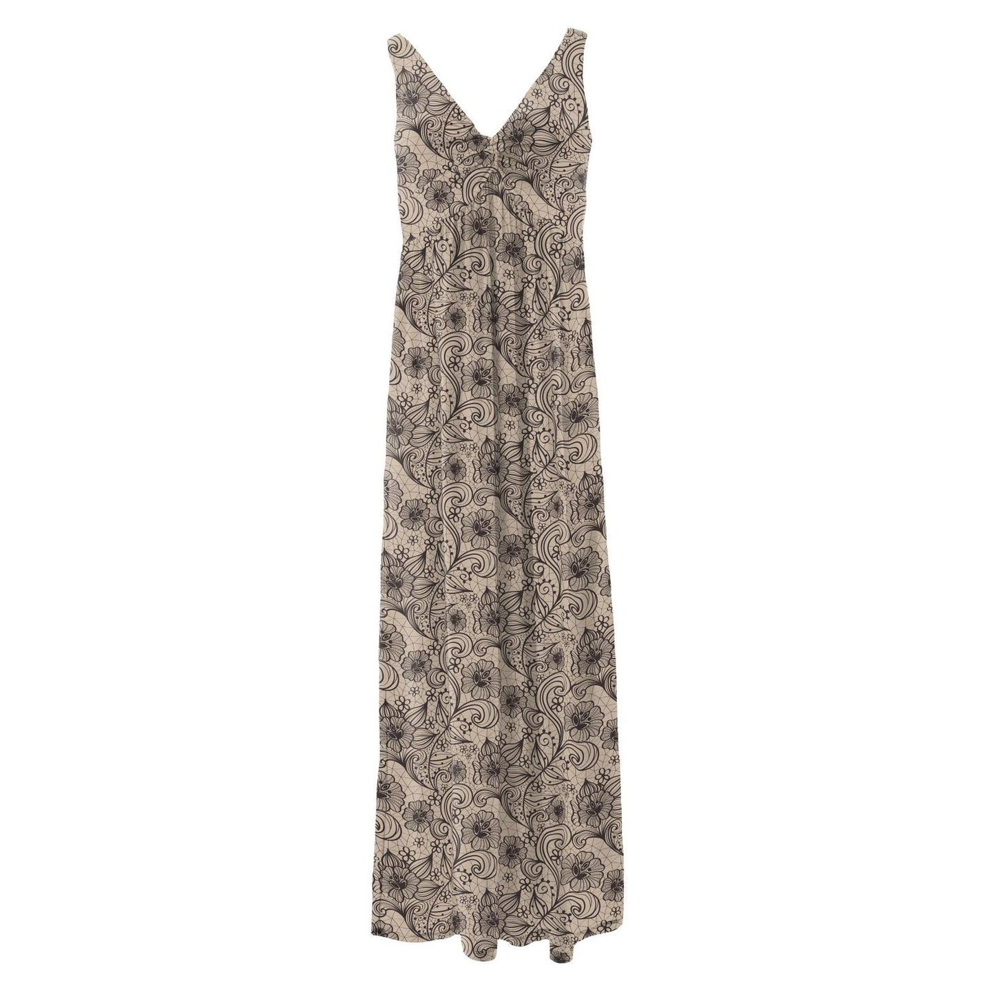 Women's Simple Twist Nightgown - Burlap Lace