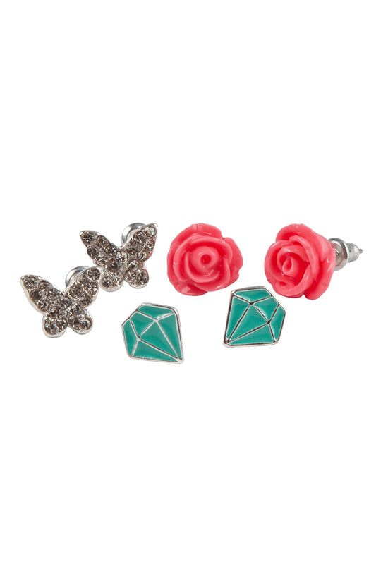 Earrings (Stud) - Rose Set