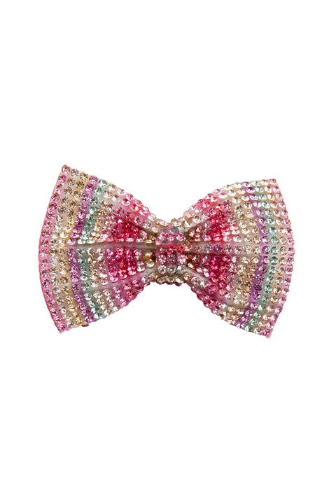 Hair Clip - Boutique Gem Bow Multicolor