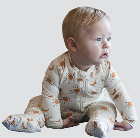 Footie (Zipper) - Boho Sun and Moon Rise