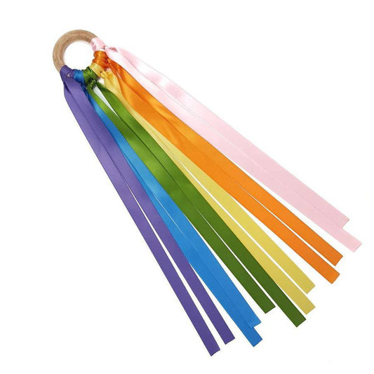 Varita de cinta - Arco iris pastel