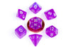 Polyhedral Dice Set - 10mm Mini Dice (Stardust Purple)