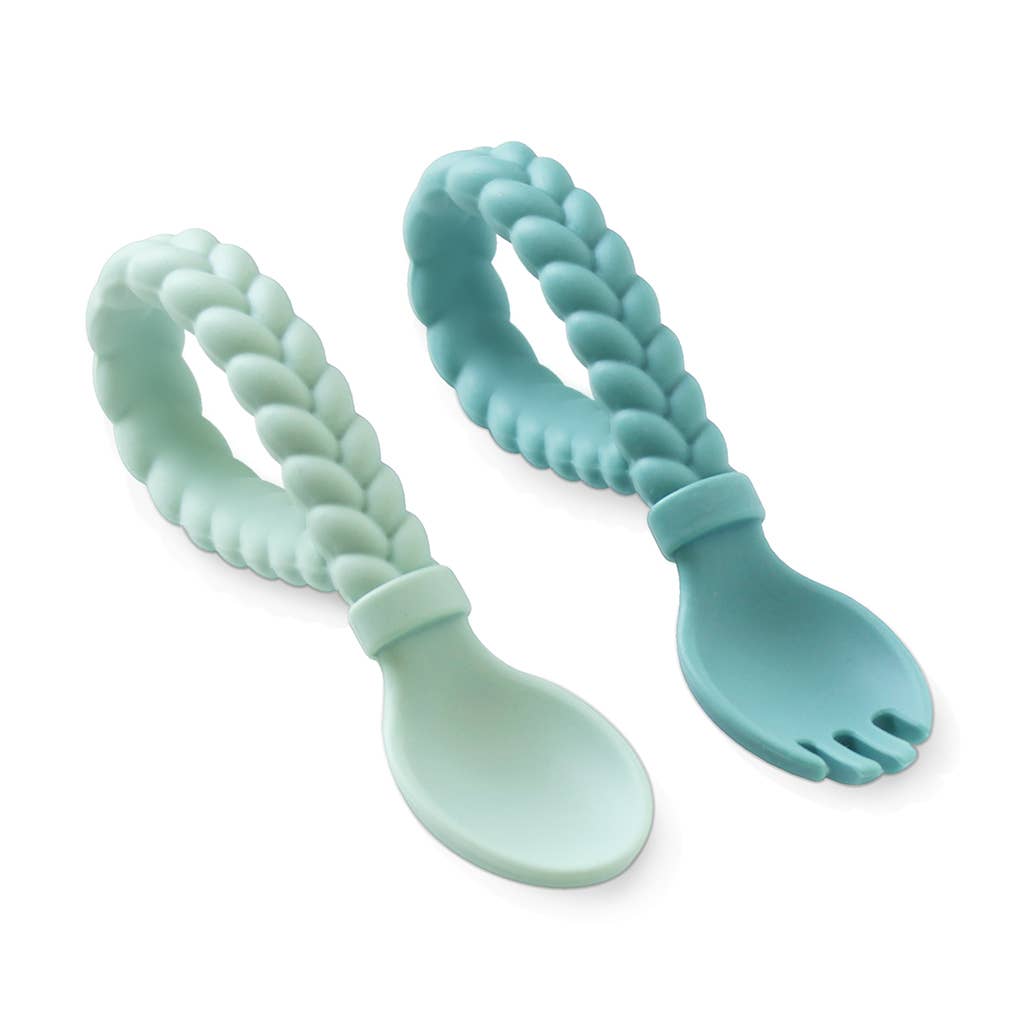 Spoon + Fork Set - Mint