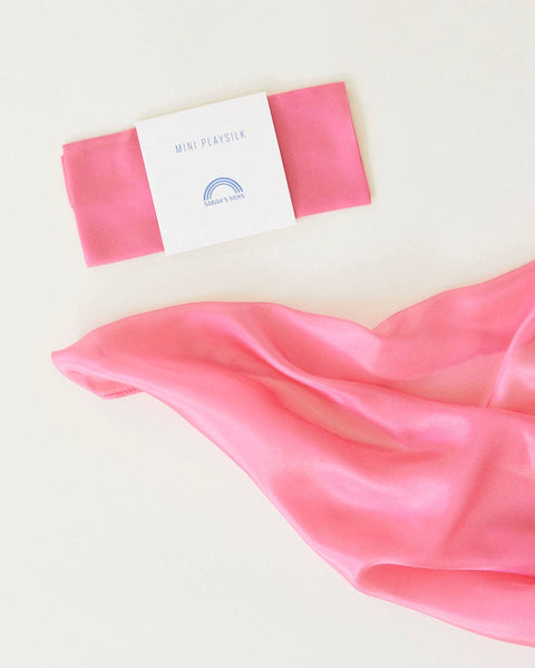 Mini Playsilks - Rose (100% Natural Silk)