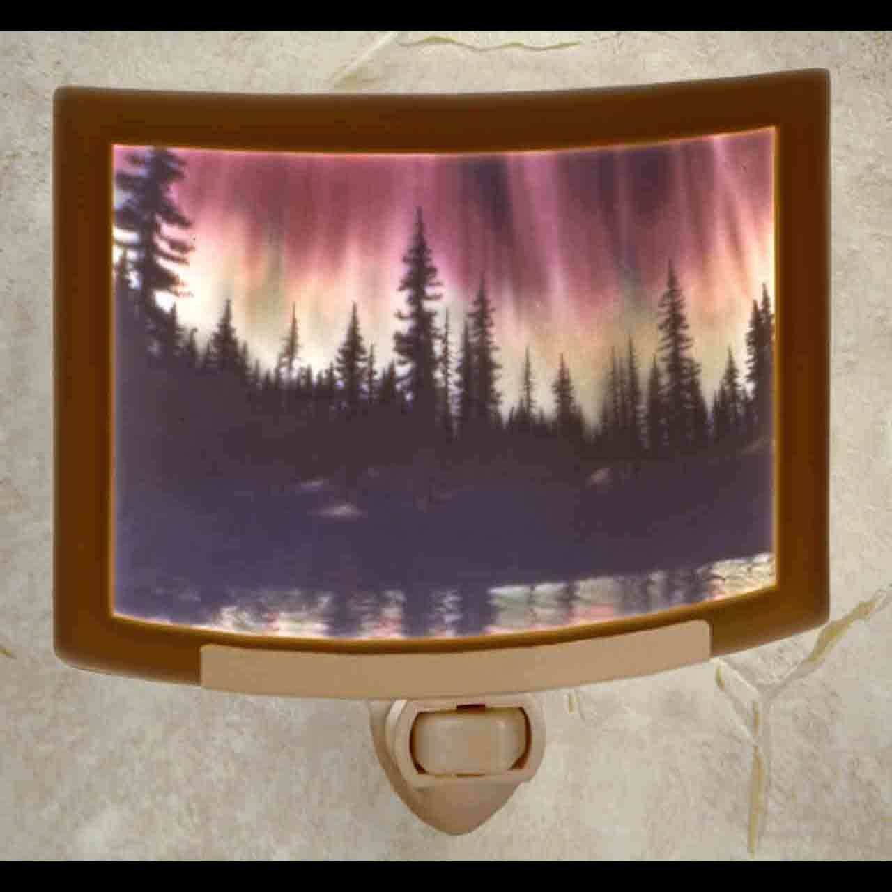 Night Light - Northern Lights Curved Colored