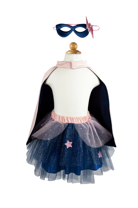 Dress Up - Super-Duper Cape, Tutu & Mask (Navy & Pink)