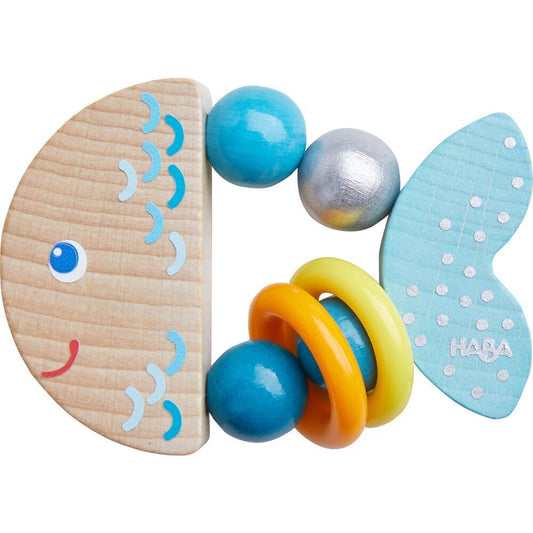 Baby Toy - Wooden Clutching Rattlefish