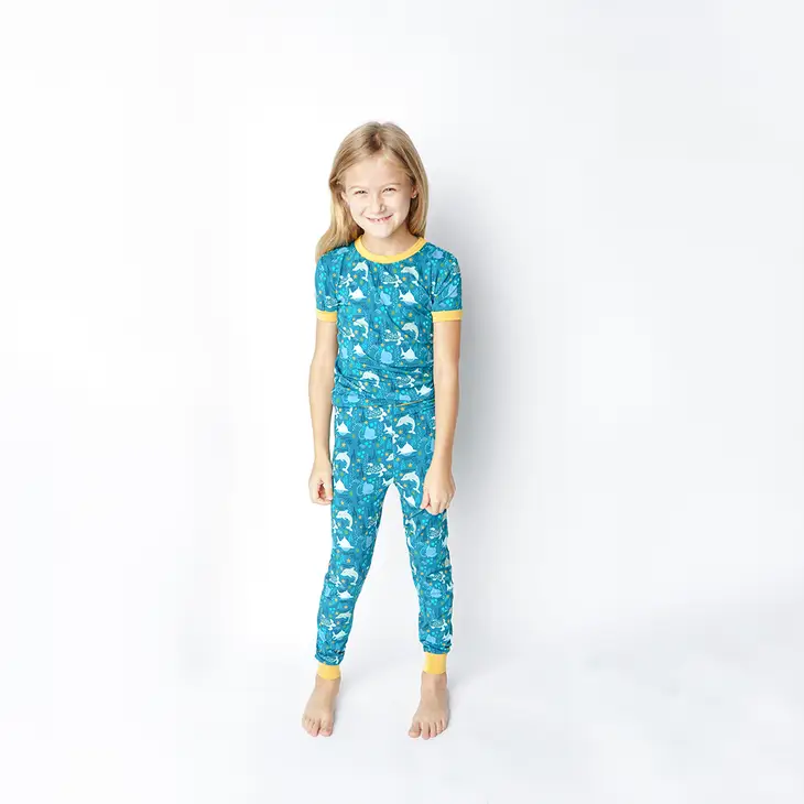 2 Piece Pajama (Short Sleeve) - Ocean Friends