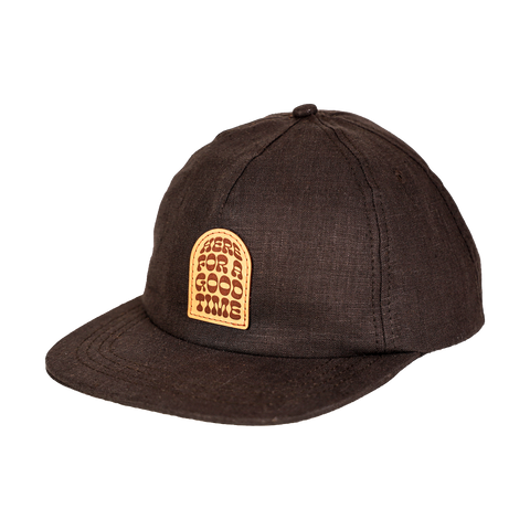 Hat (Flat Brim) - Good Times Black Plastic Free Strapback