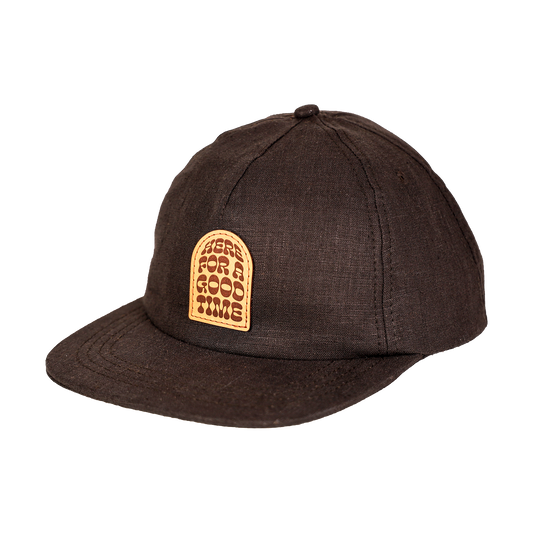 Hat (Flat Brim) - Good Times Black Plastic Free Strapback