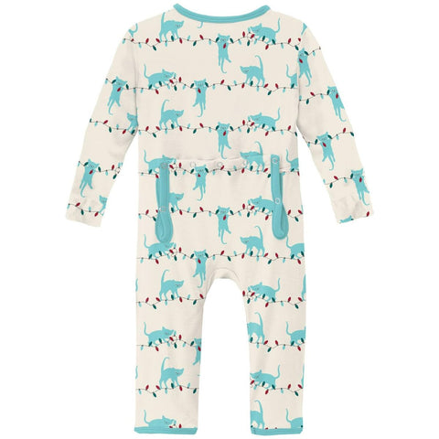 Coverall (Zipper) - Natural Tangled Kittens