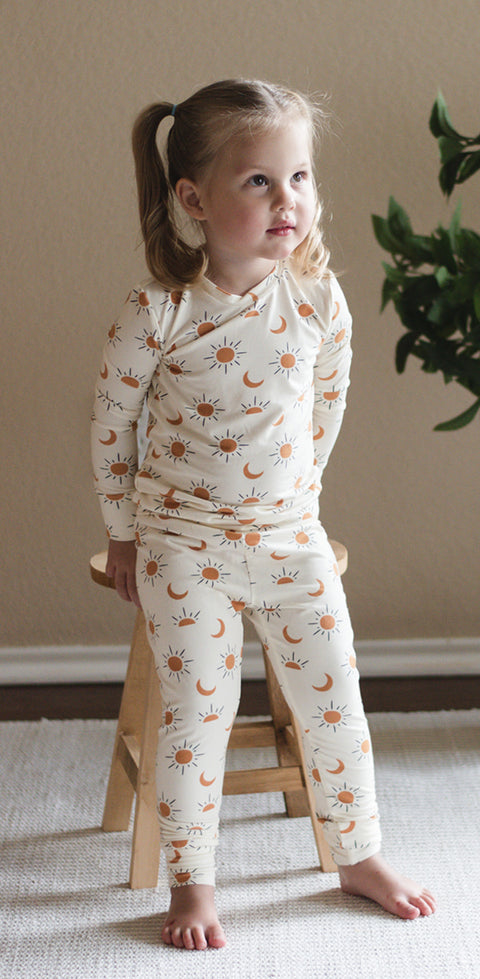 Kids Pajama Set - Boho Sun and Moon