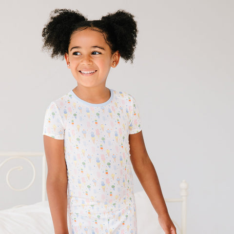 Last One - Size 4T: 2 Piece Pajama (Short Sleeve) - Ice Ice Cream