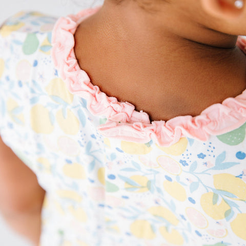 Dress Ruffle Edge (Sleeveless) - Citrus Blossom