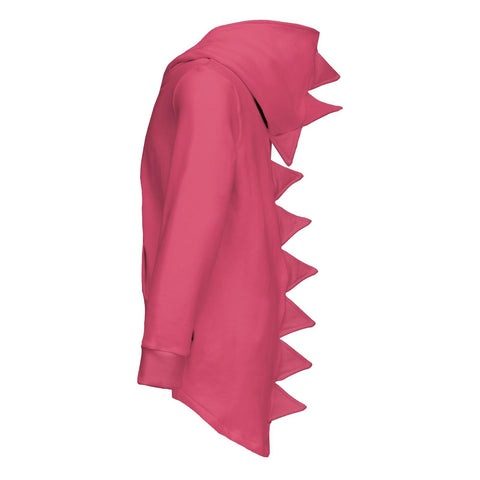 Dino Hooded Jacket (Fleece) - Winter Rose