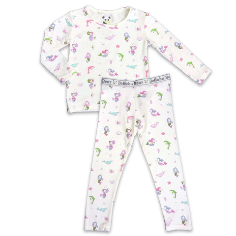 2 Piece Pajamas (Long Sleeve) - Mermaids