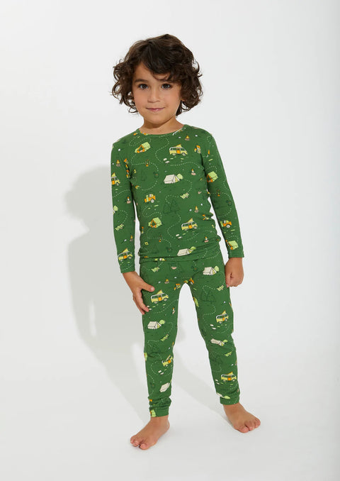 2 Piece Pajamas (Long Sleeve) - Camping