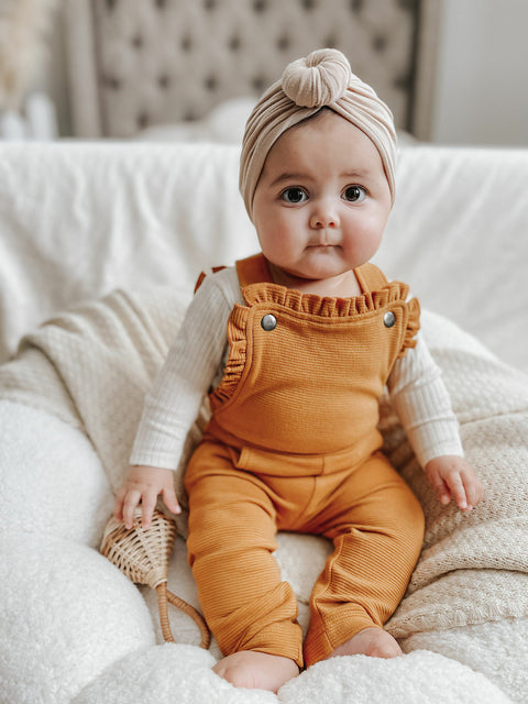 Coverall Ruffle Corduroy (Overalls) - Butterscotch