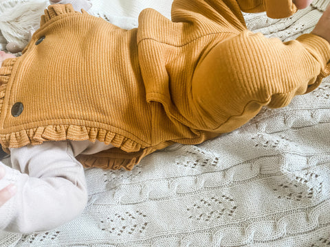 Coverall Ruffle Corduroy (Overalls) - Butterscotch