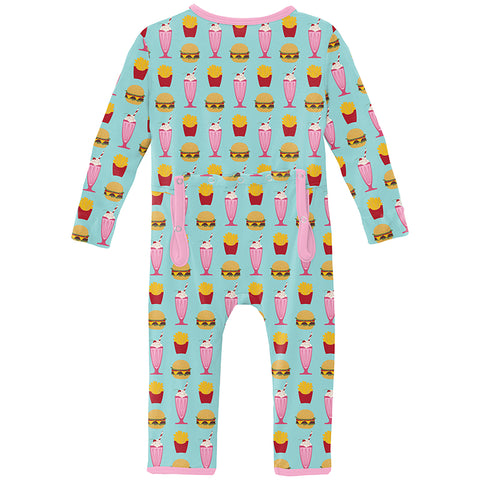 Coverall (Snaps/Zipper) - Summer Sky Cheeseburger