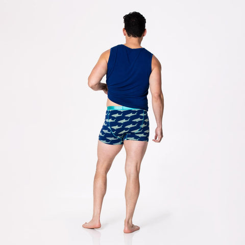 Men's Boxer Briefs - Flag Blue Sharky