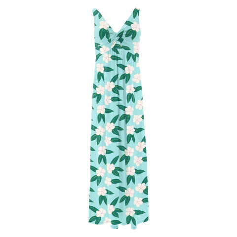 Women's Simple Twist Nightgown - Summer Sky Plumeria