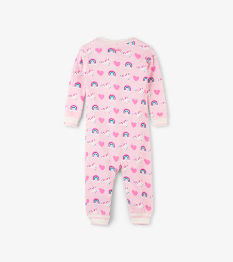 Last One: 6/9 Months - Coverall (Organic Cotton) - Unicorns and Rainbows