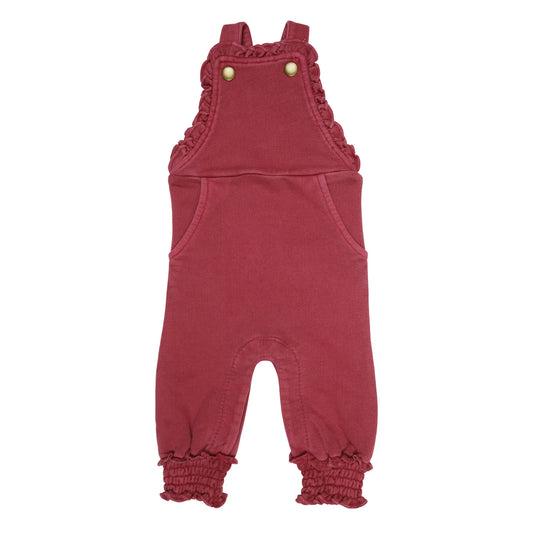 Coverall Ruffle French Terry (Overalls) - Appleberry