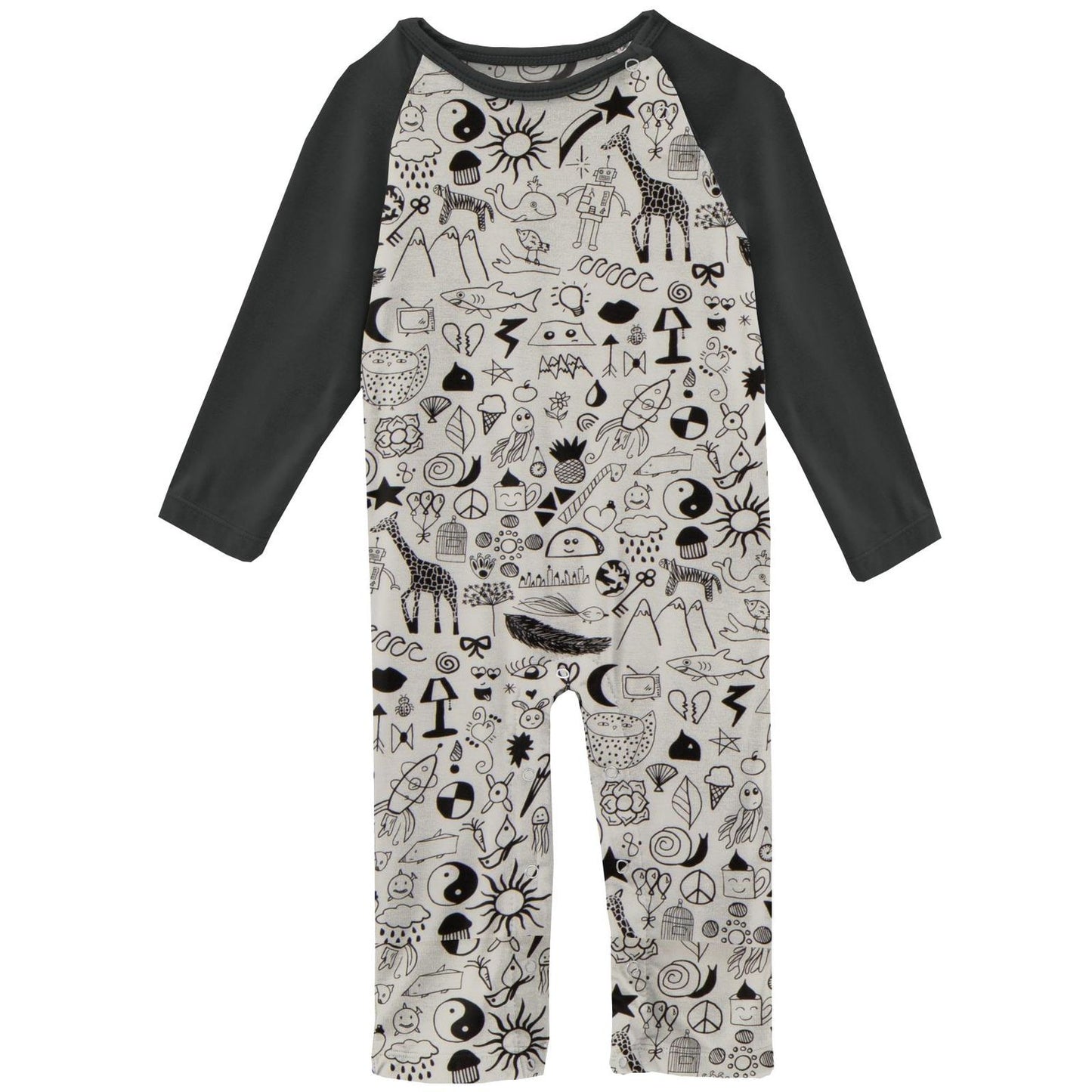 Raglan Romper - Doodles