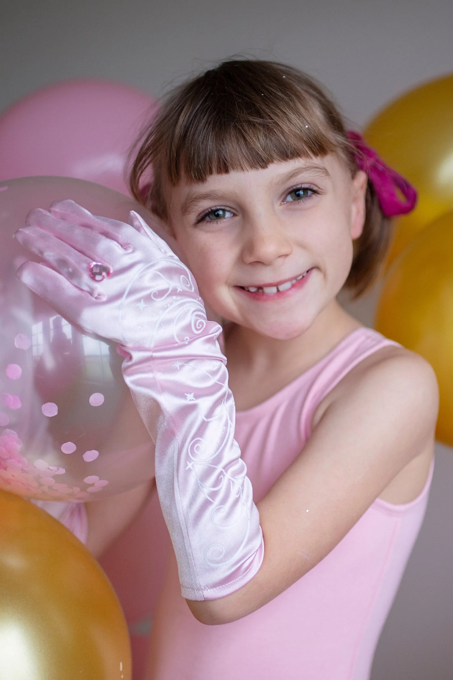Dress Up - Princess Swirl Gloves (Light Pink)