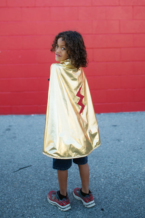 Dress Up - Wonder Cape Reversible Red/Gold